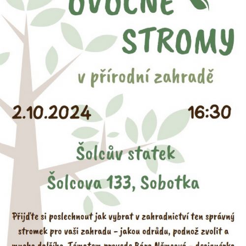 Ovocné stromy v přírodní zahradě (přednáška)